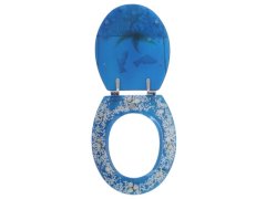 (image for) A New Ocean Seastar Dolphin Toilet Seat Cover-Blue