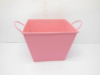 10X Square Metal Bucket with Handles for Wedding Favor - Pink (image for) 10X Square Metal Bucket with Handles for Wedding Favor - Pink