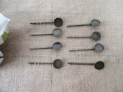 (image for) 100Pcs Vintage Bobby Pins Barrette Hair Clips Base Finding