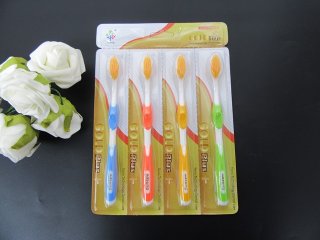 6Sheets X 4Pcs Soft Clean Toothbrushes Mixed Color for Adults (image for) 6Sheets X 4Pcs Soft Clean Toothbrushes Mixed Color for Adults