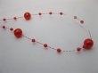 (image for) 1Roll X 60Meter Red Beaded Garland for Wedding Craft Dia.8mm