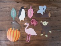 12Sheets Animal Party Banner Flag Bunting Garland Party Favor