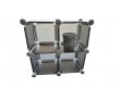 1Set x 4 Compartment Black Stacking Cube Organizer Storage Rack