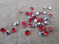(image for) 320Pcs Diamond Confetti 10mm Wedding Party Table Scatter - Red