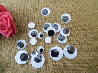 60g (90Pcs) Self Adhensive Black Joggle Eyes/Movable Eyes