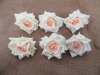 50Pcs Champagne Artificial Rose Flower Head Buds Embellishment