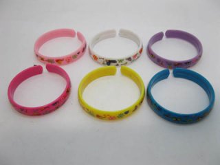 120Pcs Open Ended Bangles Bracelets for Kids Mixed Color