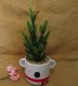 3Pcs Artificial Festive Character Pot Tree Ceramic Pot