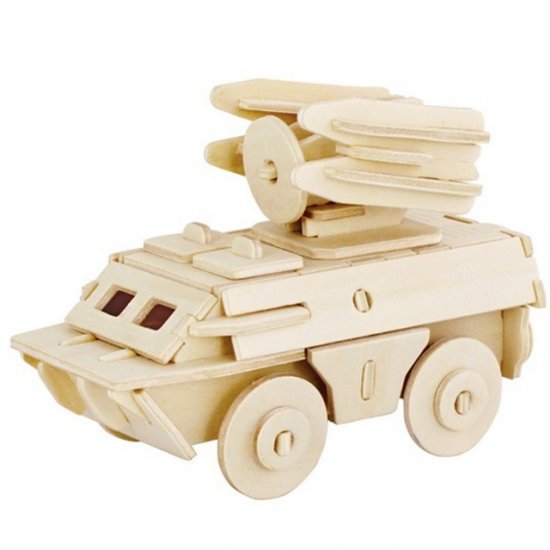 5Sets 3D Puzzles Armoured Car Woodcraft Kit Educational Toys - Click Image to Close