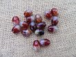 50Pcs Oval White & Red Stone Beads 15x12mm Mixed (image for) 50Pcs Oval White & Red Stone Beads 15x12mm Mixed