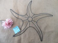 24X Starfish Wreath Ring Frame Base Wire Ring DIY Decoration Cra
