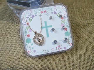 4Box Virgin Mary Butterfly Etc Charm Pendant Necklace & Earrings (image for) 4Box Virgin Mary Butterfly Etc Charm Pendant Necklace & Earrings
