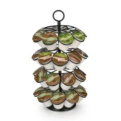 (image for) 1Set Black Coffee Capsules Holder Rotating Coffee Pod Storage Display Rack 36 Pod Capacity