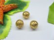 (image for) 100pcs Gold Plated Filigree Spacer Beads 10mm