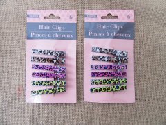 1Sheet x 6pcs Leopard Pattern Hair Clips for Girls bh-ha-ch961 1Sheet x 6pcs Leopard Pattern Hair Clips for Girls bh-ha-ch961