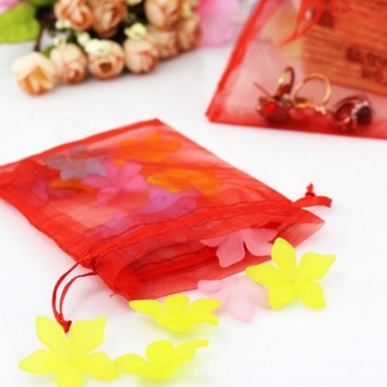 98Pcs Red Drawstring Jewelry Gift Pouches 20x14cm - Click Image to Close