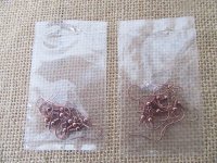 50Packs x 14Pcs Rose Golden Plated Ear Wire Hooks
