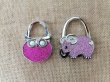 (image for) 6Pcs Owl Elephant Folding Purse Hand Bag Holder Hook Hanger