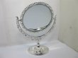 (image for) 1Pc New Pedestal Flower Edge Makeup Mirror Double Sided