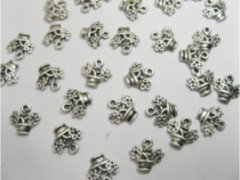 (image for) Jewellery finding 250 Metal Flower Basket Pendants