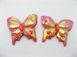100pcs Cute Red Craft Butterfly Embellishments Toppers (image for) 100pcs Cute Red Craft Butterfly Embellishments Toppers