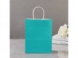 48 Bulk Kraft Paper Gift Carry Shopping Bag 22x16x8cm Blue