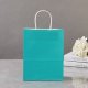 48 Bulk Kraft Paper Gift Carry Shopping Bag 22x16x8cm Blue