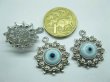 (image for) 50 Metal Round Pendants Jewelery Finding