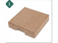 12 Coffee Kraft Plain Gift Boxes Cardboard Jewelry Box 7x7x1.6cm