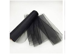 (image for) 1Roll x 26M Organza Tulle Roll Wedding Decoration - Black