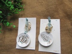 (image for) 4x1Set Good Luck Constellation Rings w/Unique Ceramic Plate
