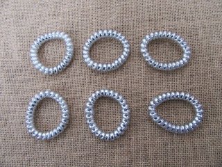 1Pc Silvery Coil Spring Hair Tie Hair Elastic 6cm Dia.