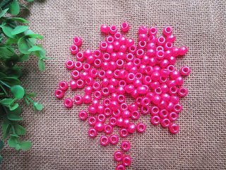 (image for) 500g Fuchsia Barrel Pony Beads Loose Bead 8mm be-p-ch563