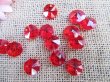 (image for) 100 Red Crystal Faceted Double-Hole Suncatcher Beads 14mm