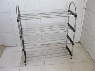 1Pc New Black 4 Layer Shoe Holder Display Rack