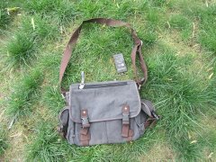 (image for) 1Pc Gray Vintage Design Hand Bag Sling Bag Unisex Bag