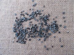(image for) 4x100Grams Black Round Facted Flatback Rhinestone 3mm/4mm