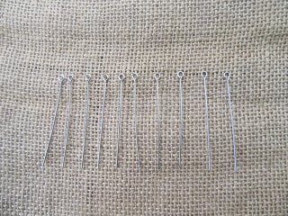 250g (Approx 1300pc) Nickel Plated Eye Pins Jewelry Making (image for) 250g (Approx 1300pc) Nickel Plated Eye Pins Jewelry Making