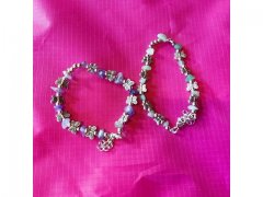 3Pkt x 2Pcs Amethyst Green Aventurine Bracelet w/Butterfly Charm 3Pkt x 2Pcs Amethyst Green Aventurine Bracelet w/Butterfly Charm