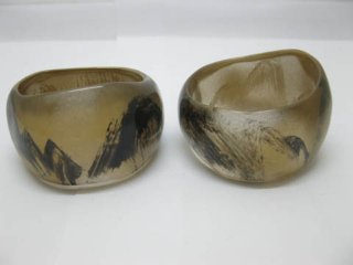 20 Fashion Chic Khaki Wide Plastic Bracelets