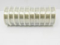 10 Rolls X 6Meters Copper Line Tiger Tail Wire 0.6mm Silvery