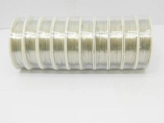 10 Rolls X 6Meters Copper Line Tiger Tail Wire 0.6mm Silvery