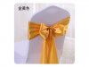 10Pcs GOLDEN Satin Sashes Chair Wider Bow Wedding Venue Banquet 10Pcs GOLDEN Satin Sashes Chair Wider Bow Wedding Venue Banquet