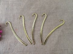 10Pcs Golden Color Plain Carved Hook Metal Bookmarks 10Pcs Golden Color Plain Carved Hook Metal Bookmarks