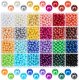 1680Pcs 24 Colors Plastic Round Simulate Pearl Loose Beads 6mm