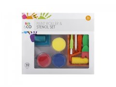 1Box New Paint Roller & Stencil Set Kids Art