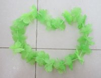 12 Green Hawaiian Dress Party Flower Leis/Lei 100cm