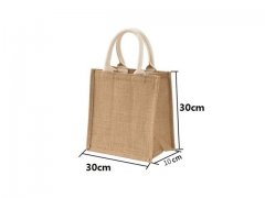 1Pc Reusable Hemp Jute Bag Shopping Grocery Travel Bag Tote Bag