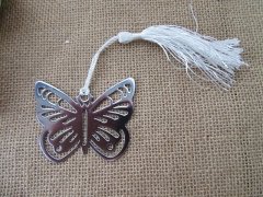 12Pcs Silver Butterfly Design Bookmark w/Tassel Party Favor 12Pcs Silver Butterfly Design Bookmark w/Tassel Party Favor