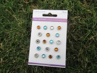 12Sheets x 18Pcs Gem Set Brads Head Split Pins Paper Fastener